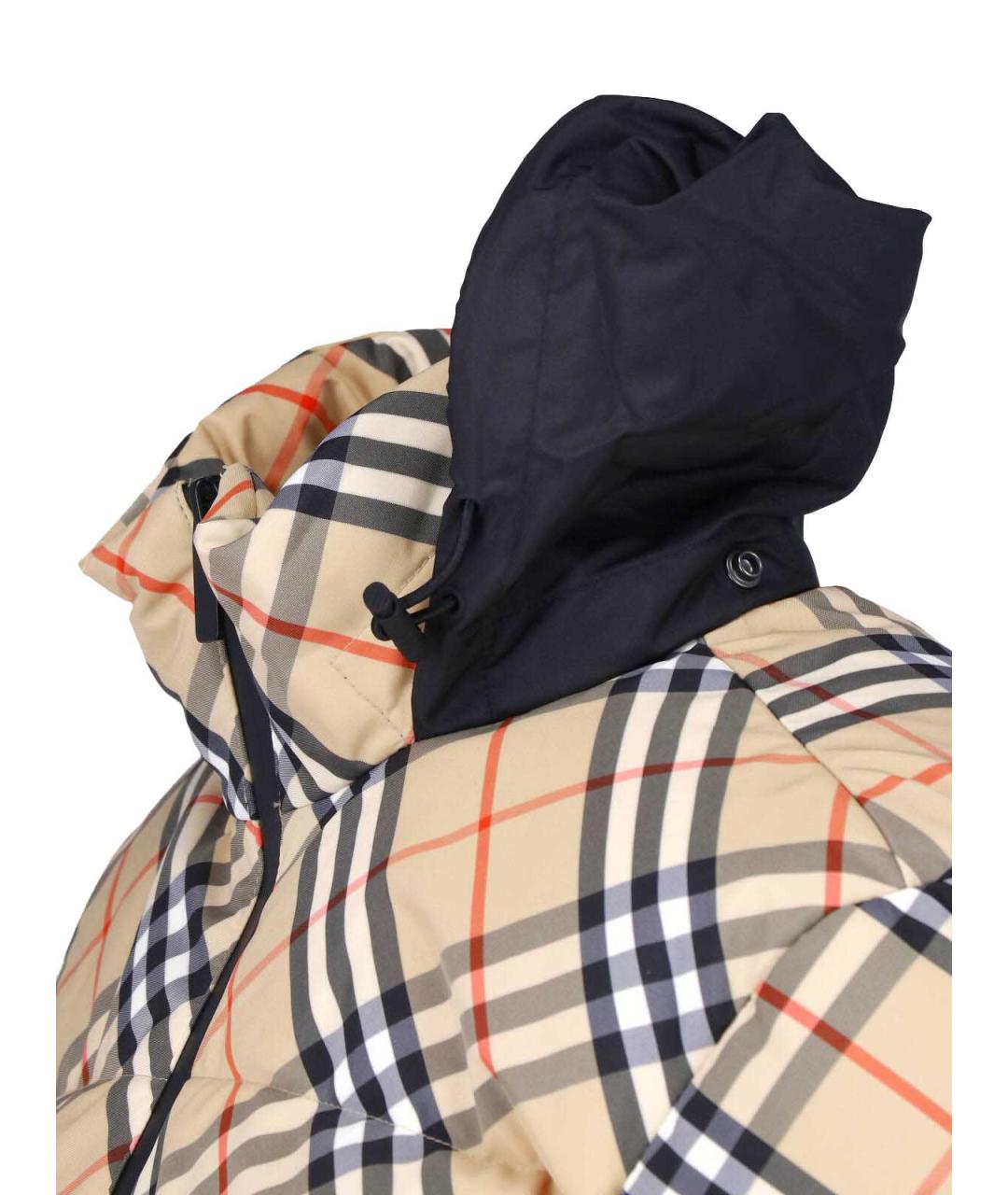 BURBERRY Бежевый полиэстеровый пуховик, фото 4