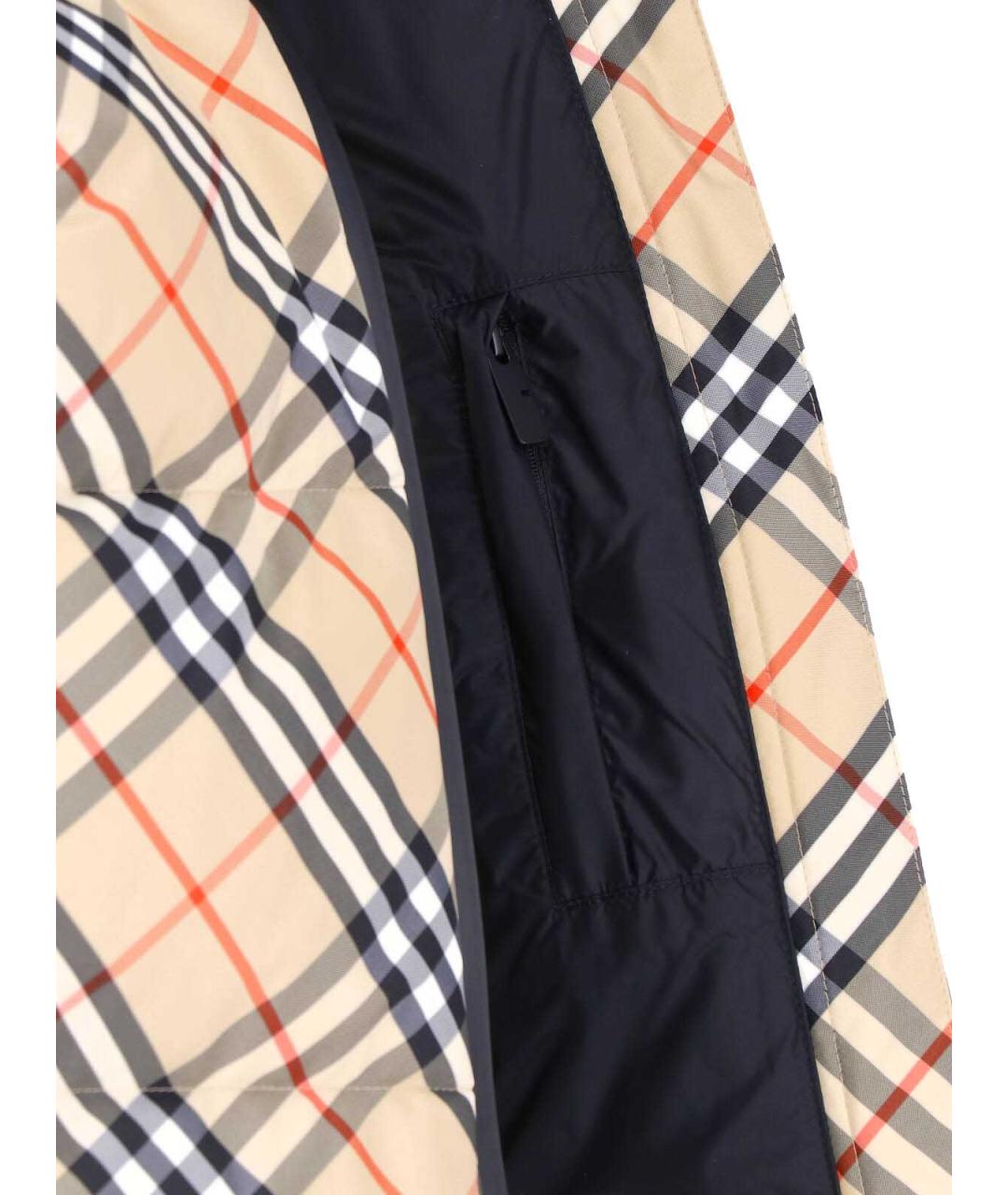 BURBERRY Бежевый полиэстеровый пуховик, фото 5