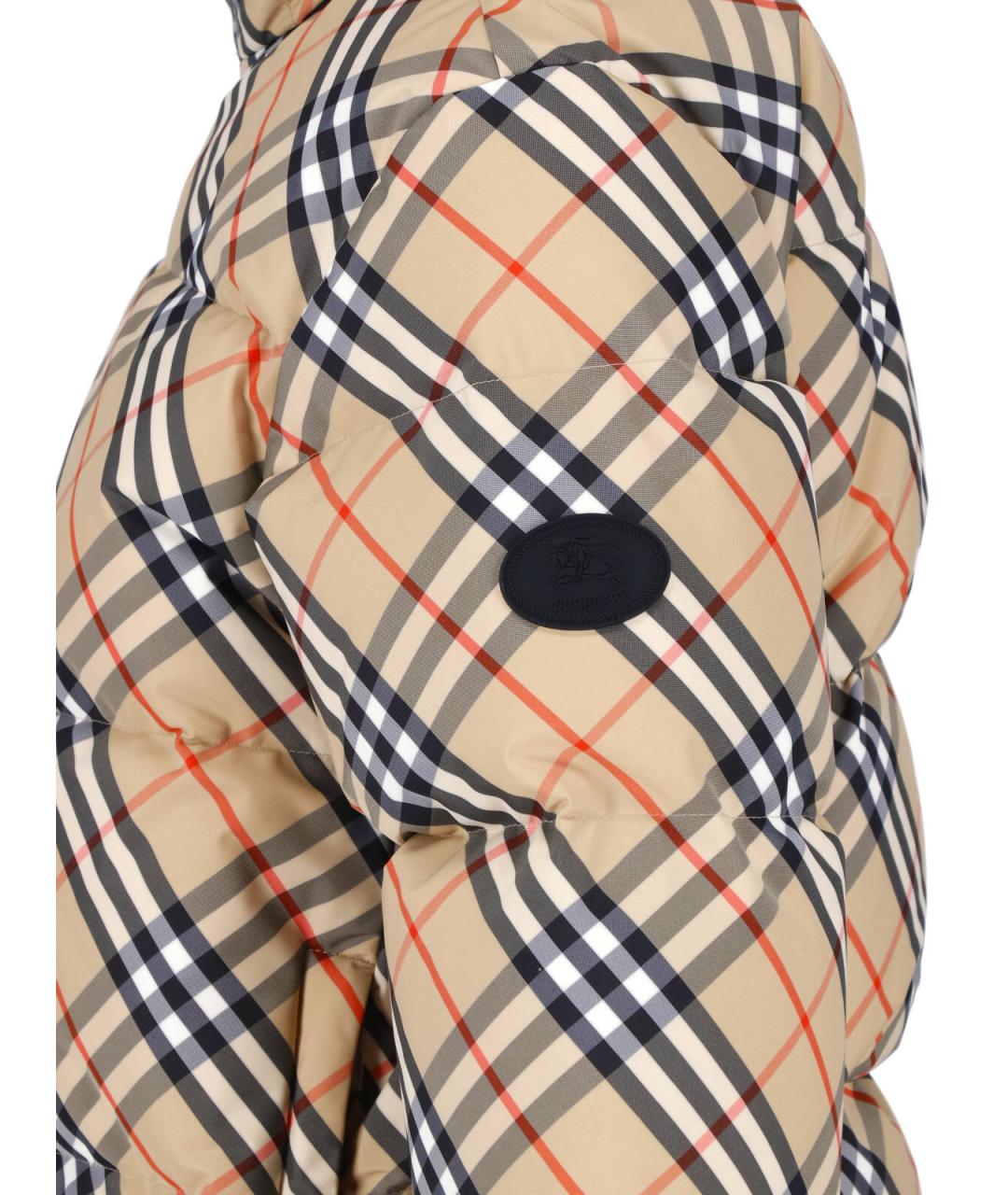 BURBERRY Бежевый полиэстеровый пуховик, фото 3