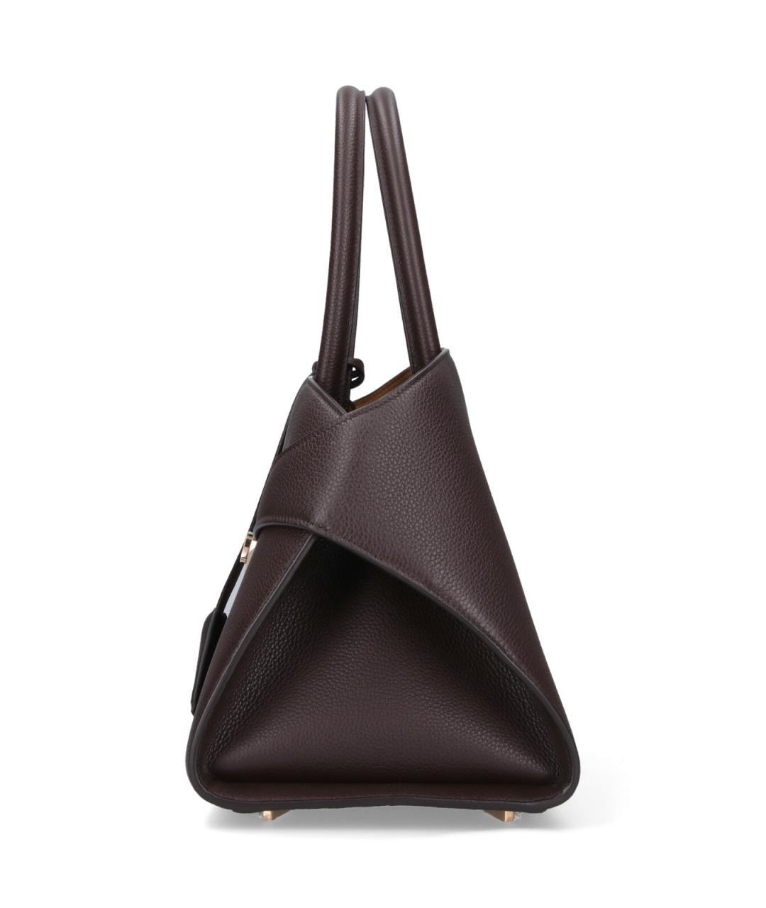 FERRAGAMO Коричневая кожаная сумка тоут, фото 5