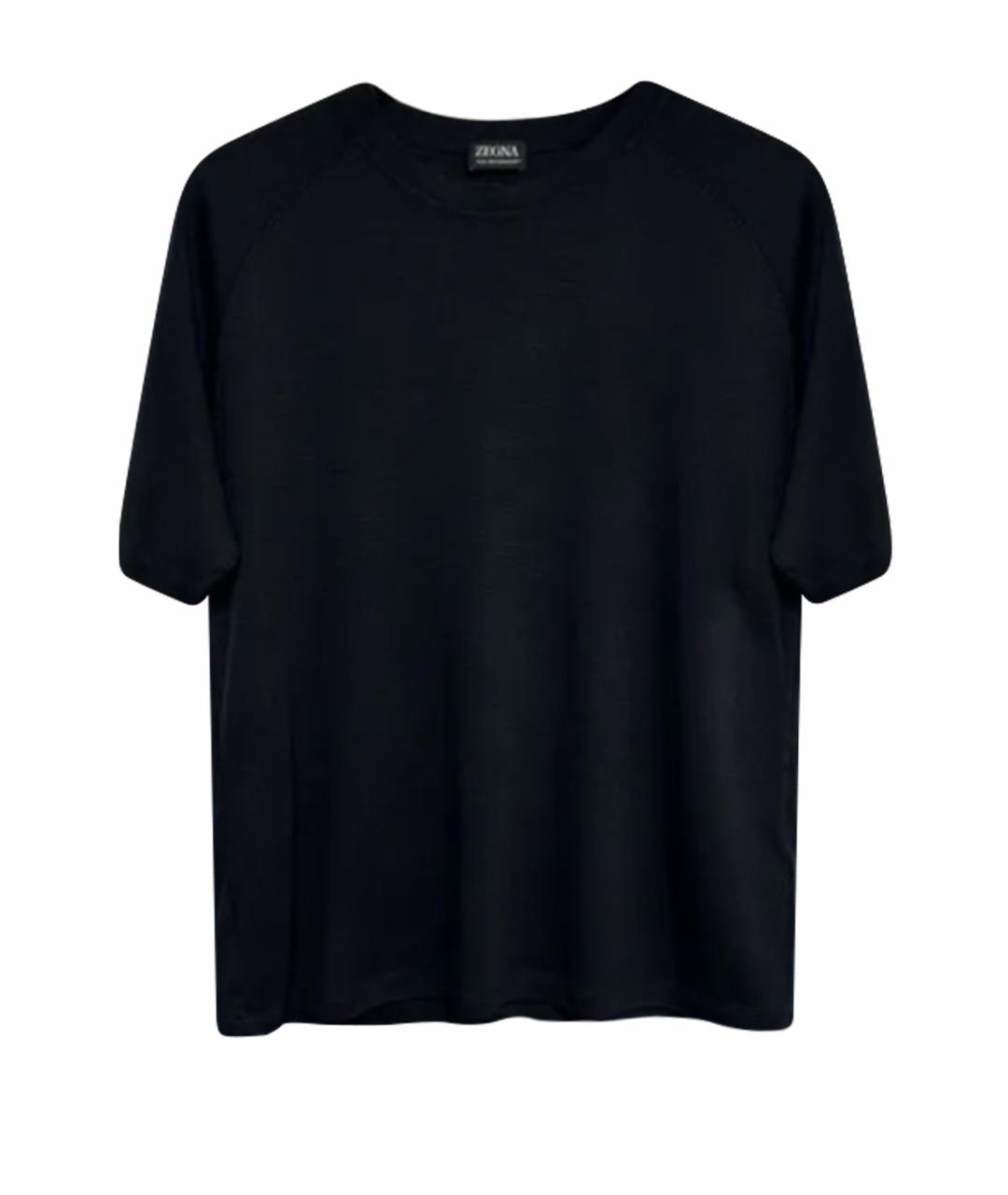 ZEGNA Черная шерстяная футболка, фото 1