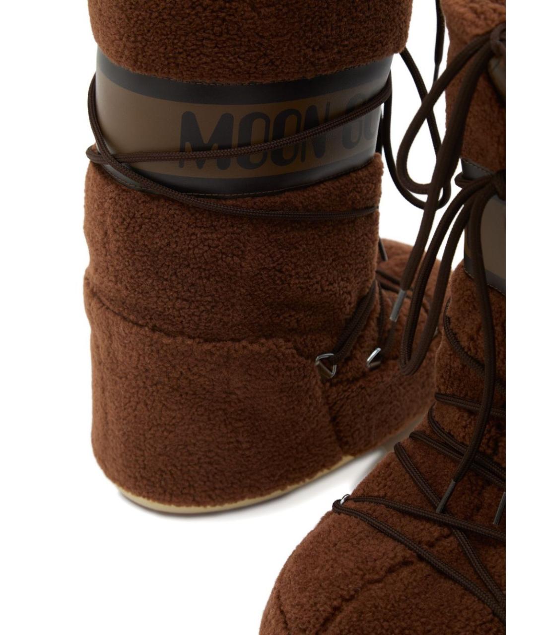 MOON BOOT Коричневые синтетические ботинки, фото 4