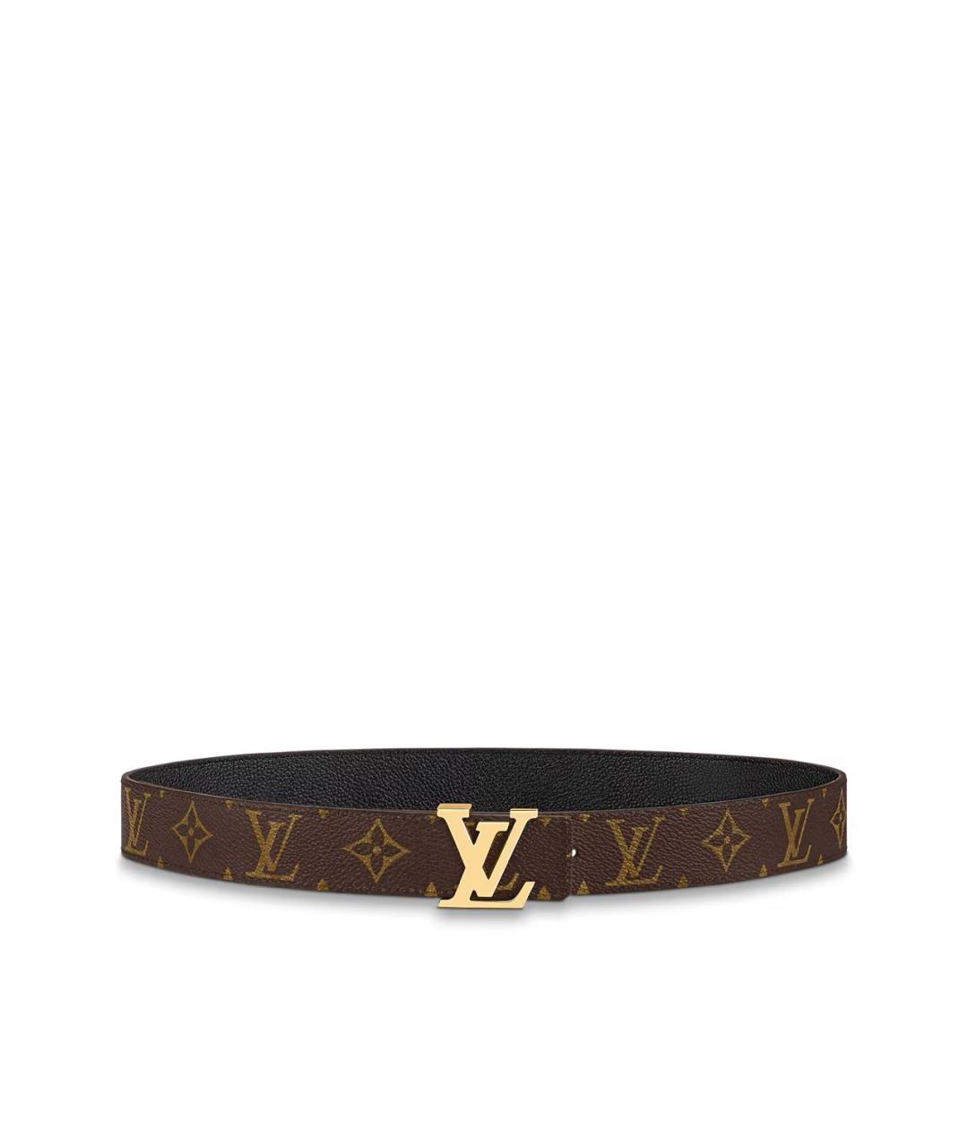 LOUIS VUITTON Коричневый кожаный ремень, фото 4