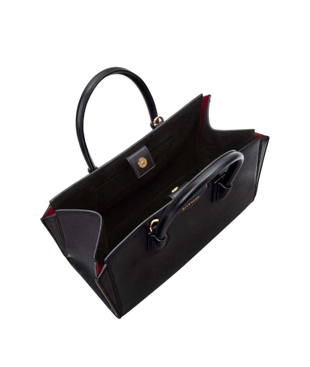 GIVENCHY Черная кожаная сумка тоут, фото 5