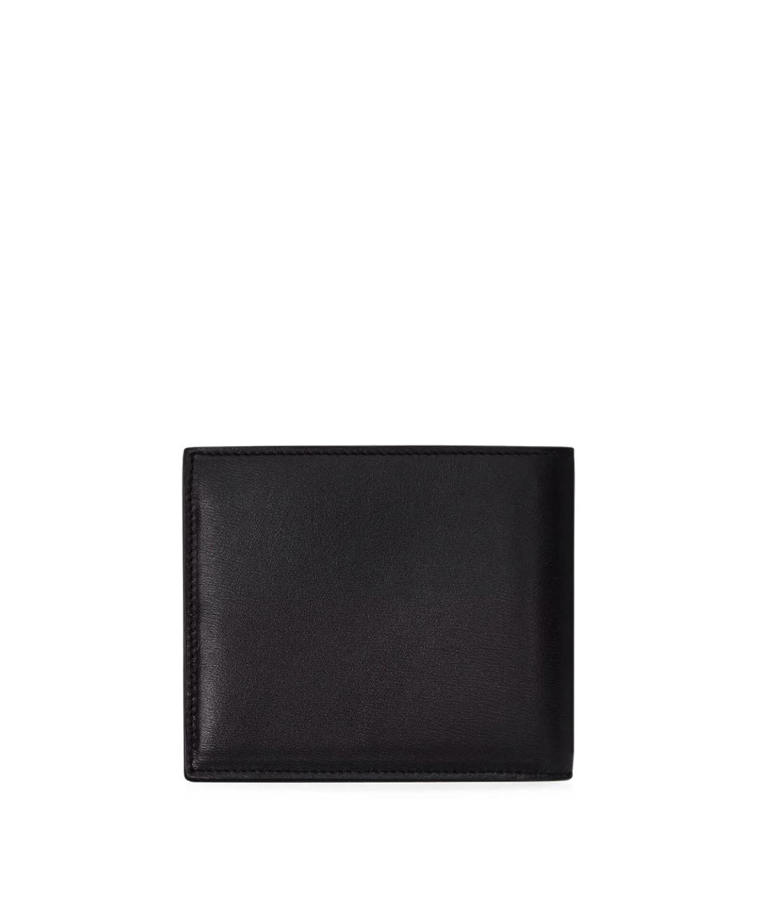 SAINT LAURENT Черный кожаный кошелек, фото 3