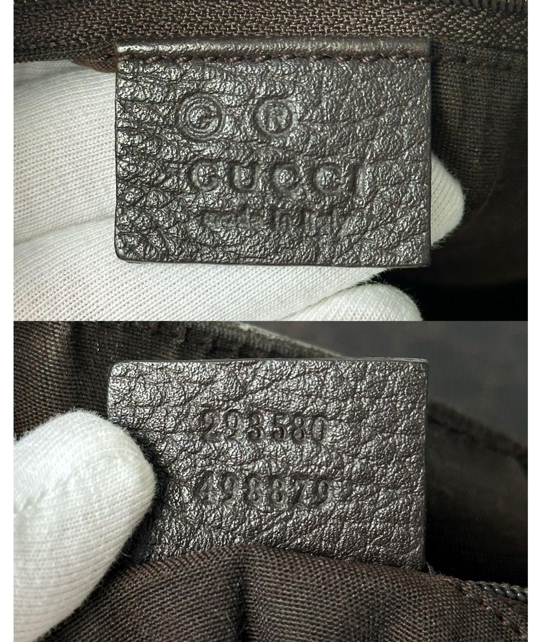 GUCCI Коричневая деним сумка тоут, фото 7