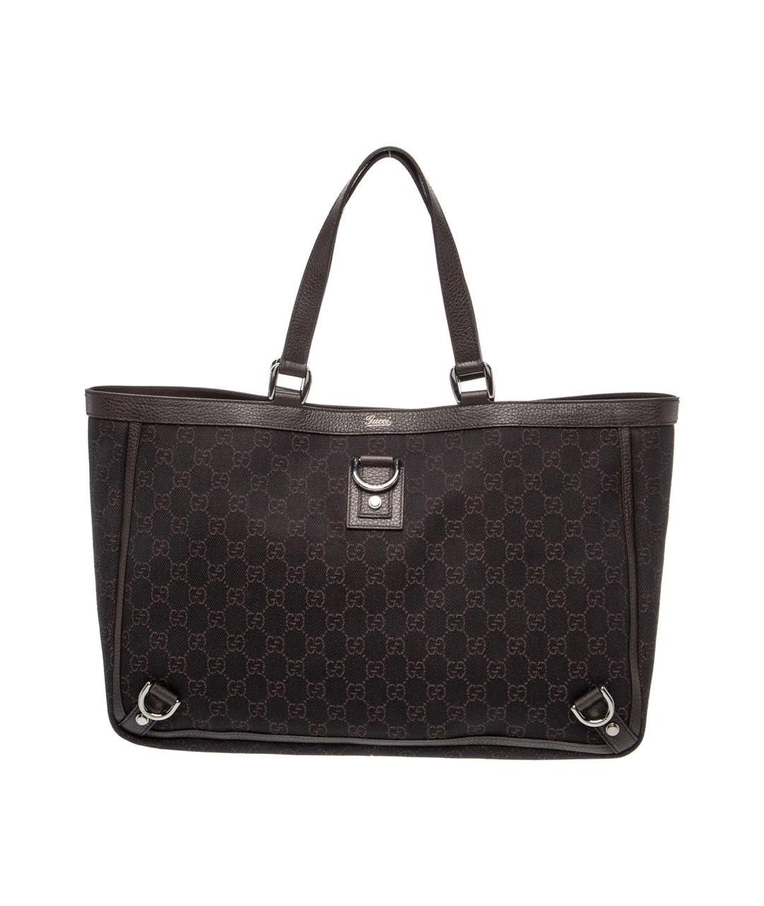 GUCCI Коричневая деним сумка тоут, фото 1