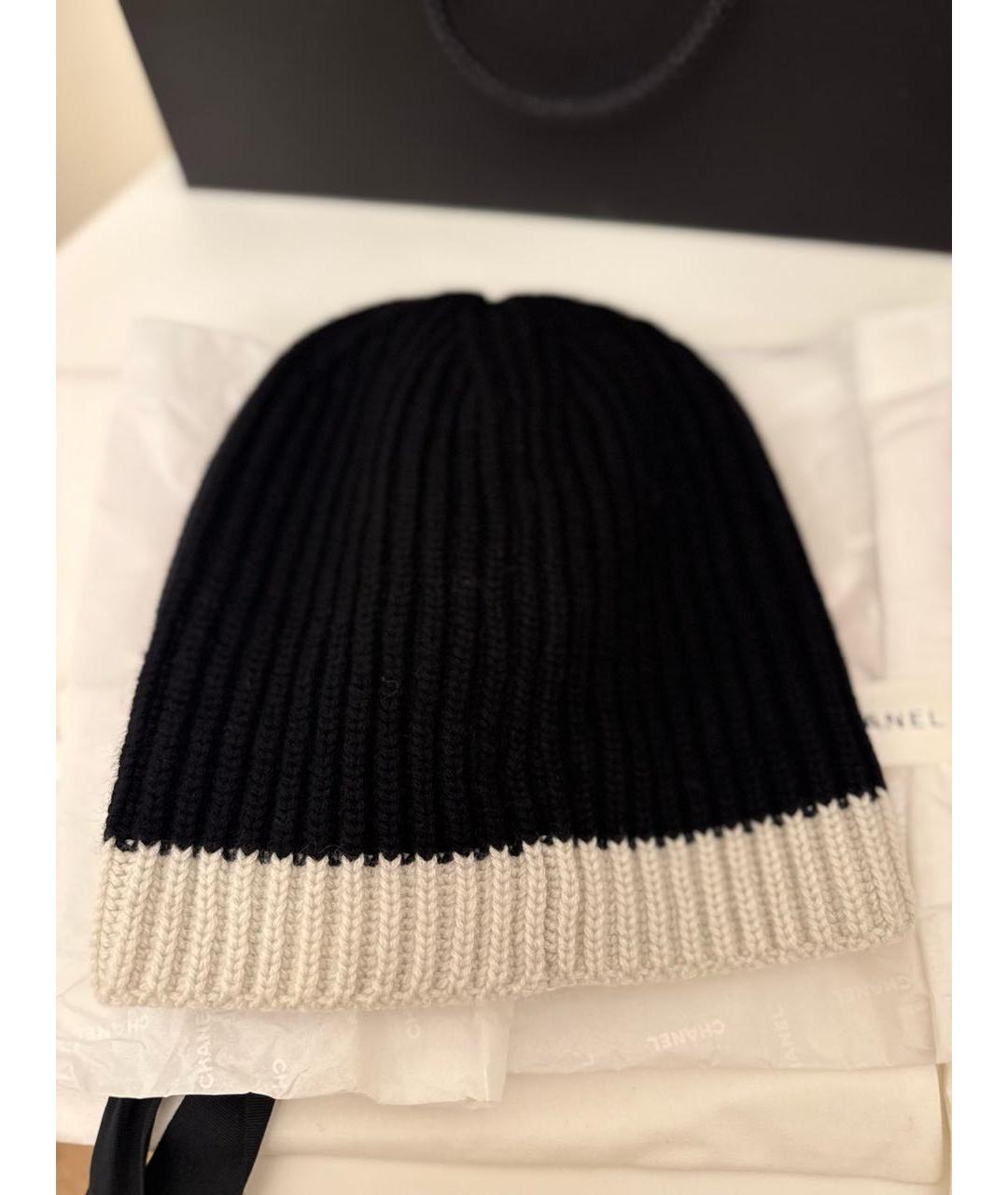 CHANEL Черная кашемировая шапка, фото 3