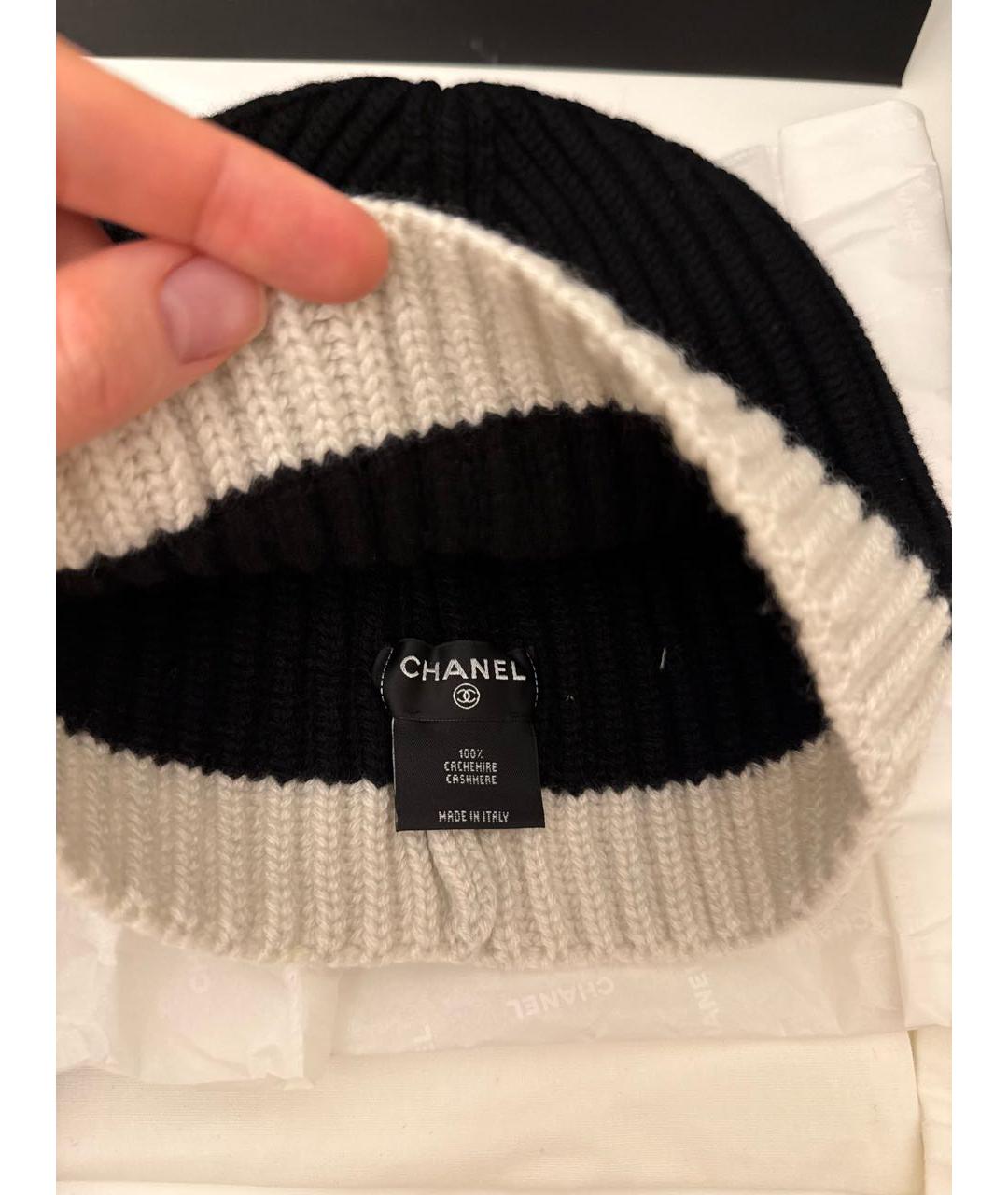 CHANEL Черная кашемировая шапка, фото 2