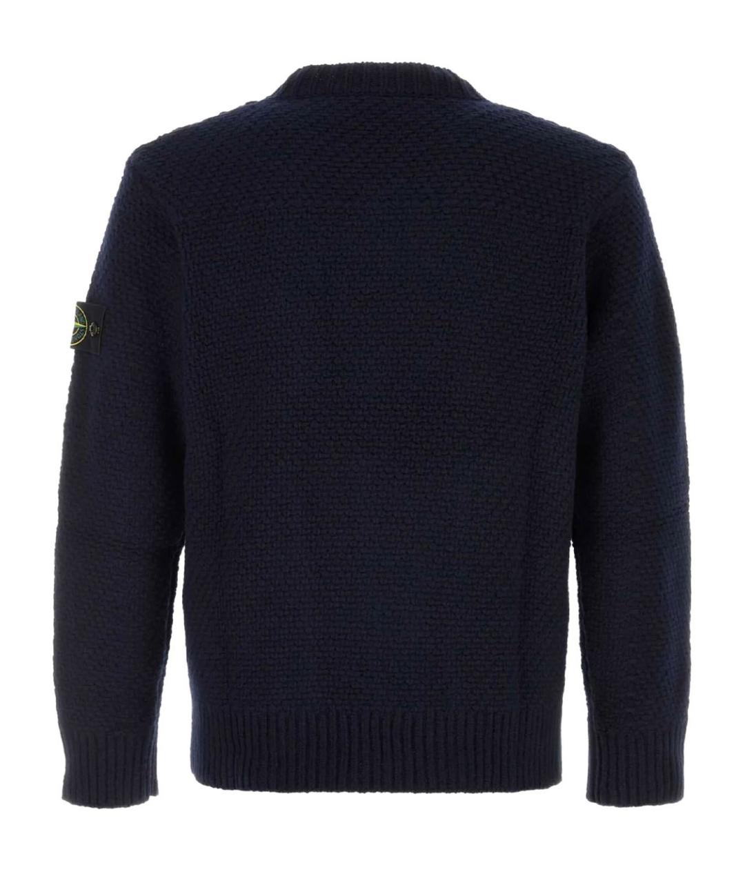STONE ISLAND Синий шерстяной джемпер / свитер, фото 2