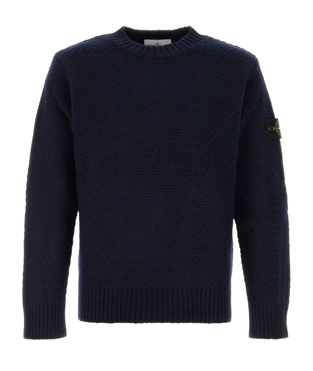 STONE ISLAND Синий шерстяной джемпер / свитер, фото 1
