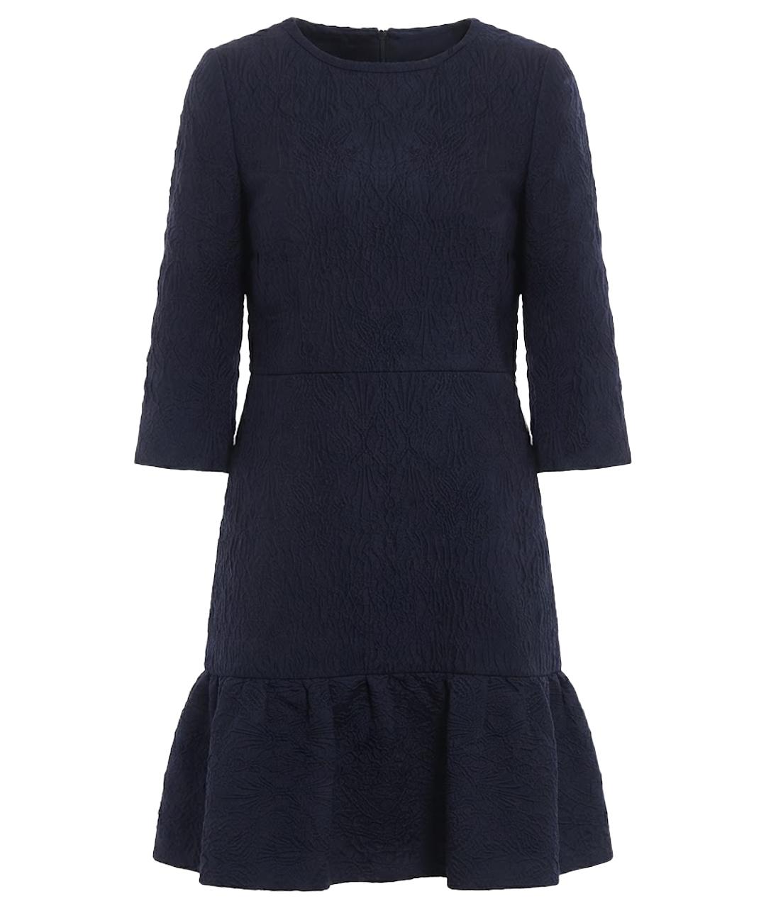 RED VALENTINO Темно-синее ацетатное повседневное платье, фото 1
