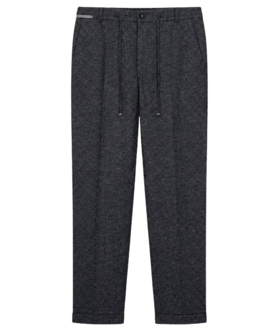 CORNELIANI Серые шерстяные повседневные брюки, фото 1