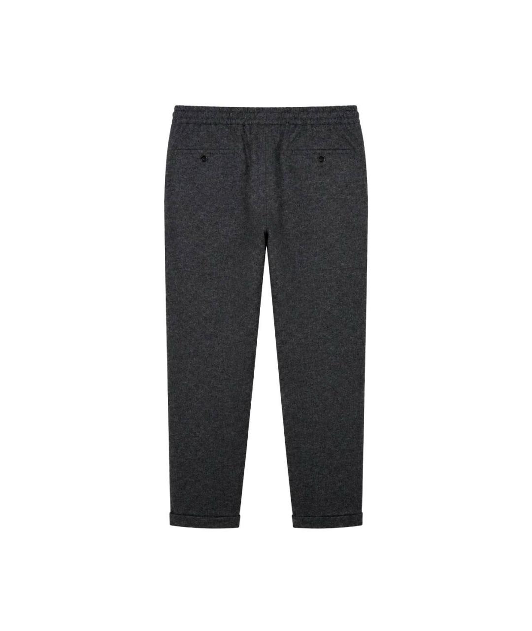 CORNELIANI Серые шерстяные повседневные брюки, фото 2