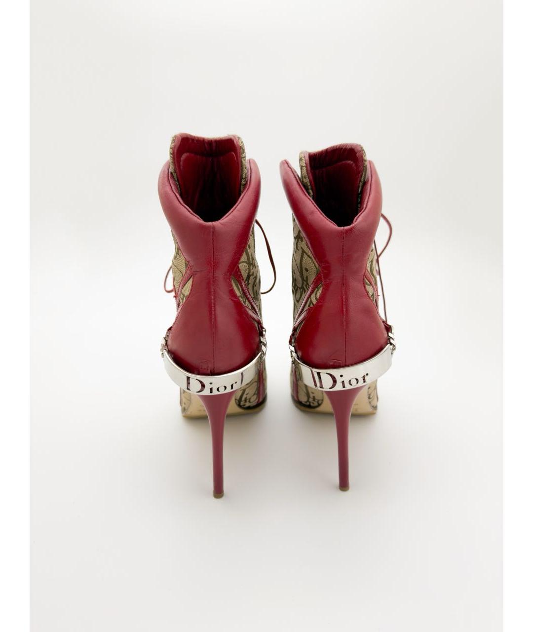 CHRISTIAN DIOR Красные ботильоны, фото 4