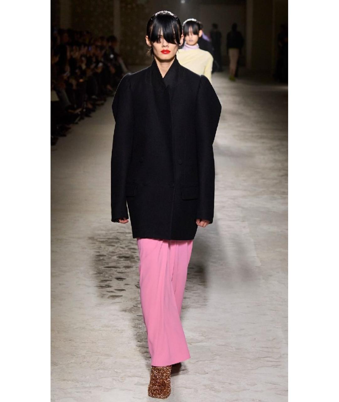DRIES VAN NOTEN Черное шерстяное пальто, фото 8