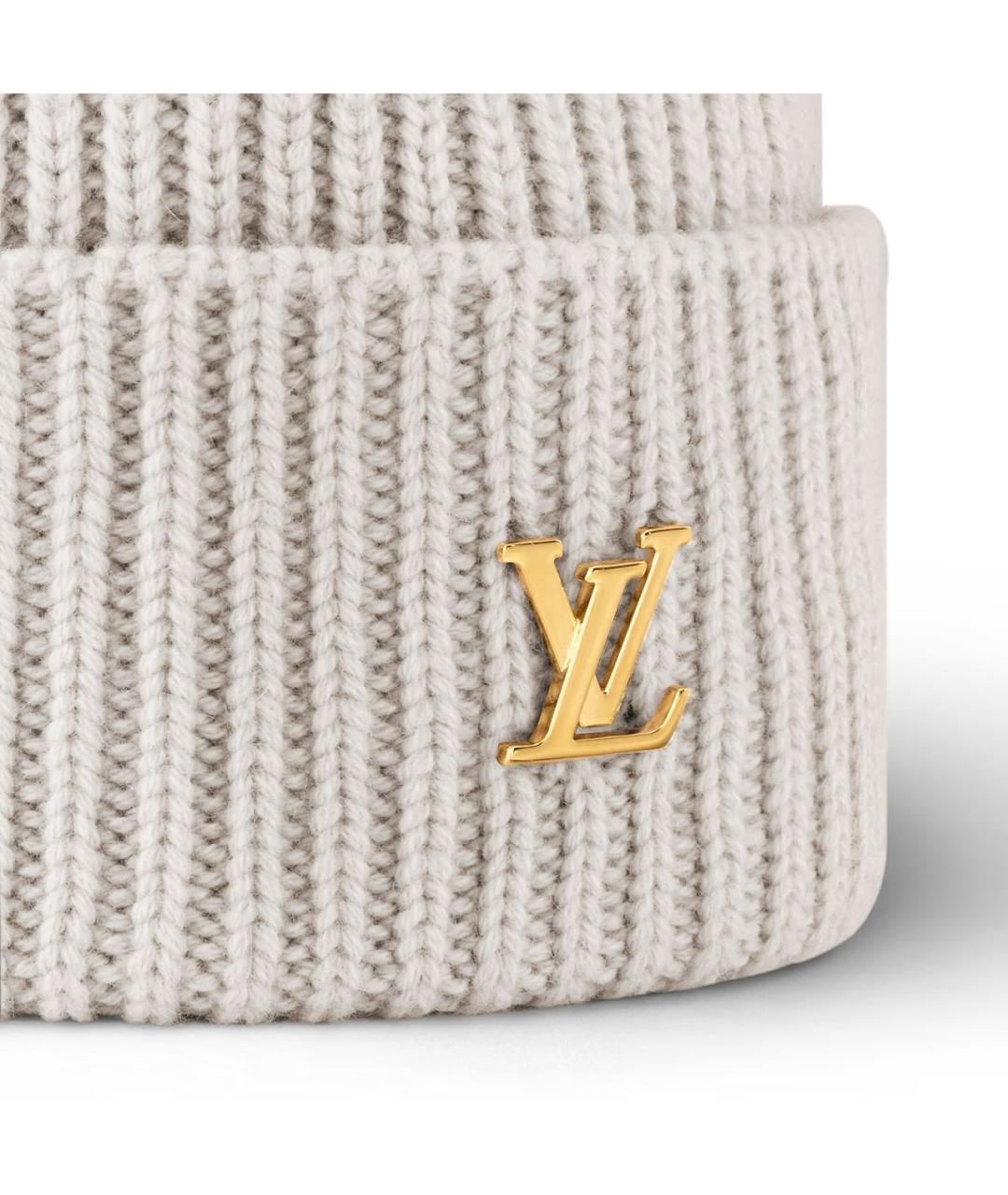LOUIS VUITTON Серая кашемировая шапка, фото 3