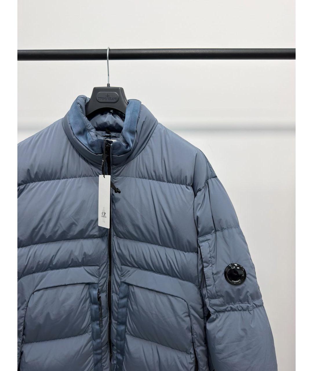 CP COMPANY Голубой нейлоновый пуховик, фото 2