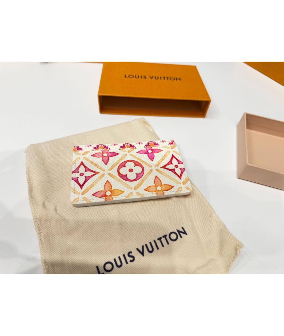 LOUIS VUITTON Оранжевый кожаный кардхолдер, фото 2