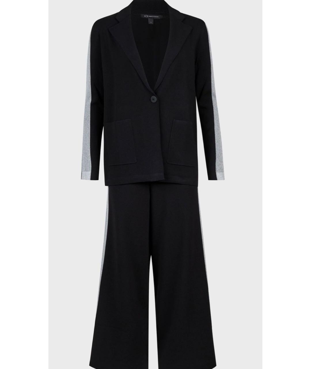 ARMANI EXCHANGE Черный вискозный костюм с брюками, фото 5