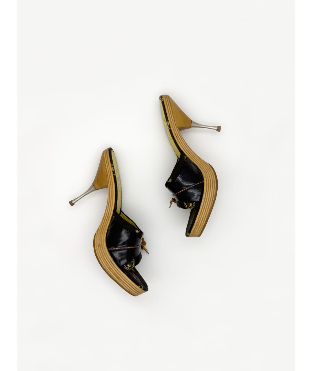 PRADA Черные текстильные мюли, фото 4