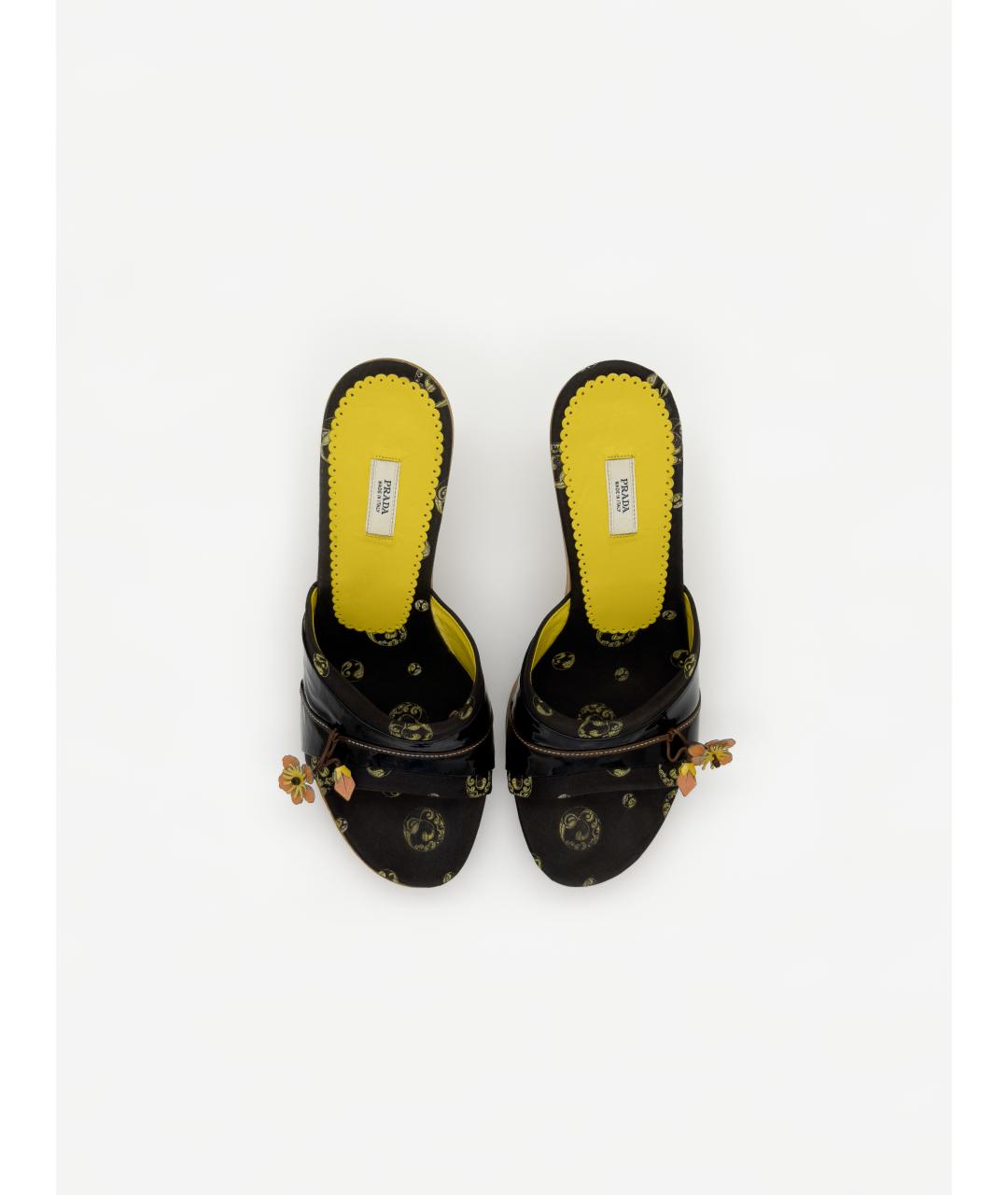 PRADA Черные текстильные мюли, фото 2