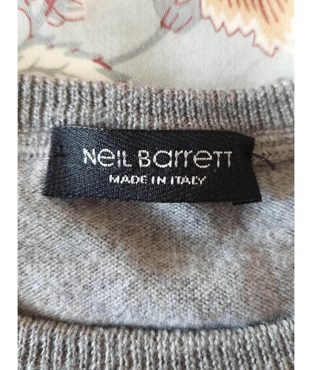 NEIL BARRETT Серый шерстяной джемпер / свитер, фото 2