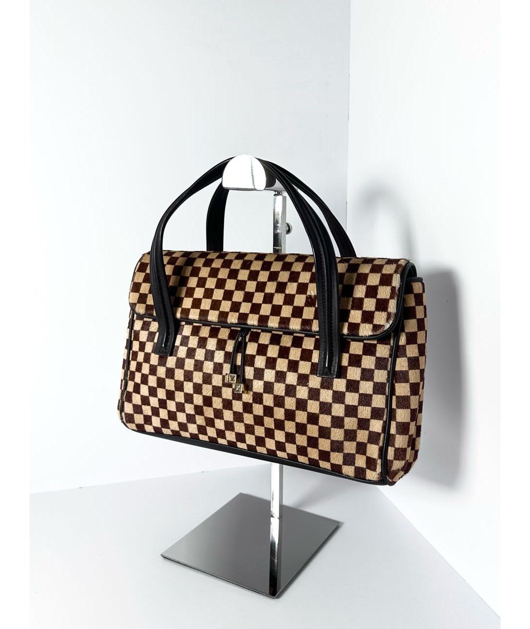 LOUIS VUITTON Коричневая шерстяная сумка тоут, фото 2