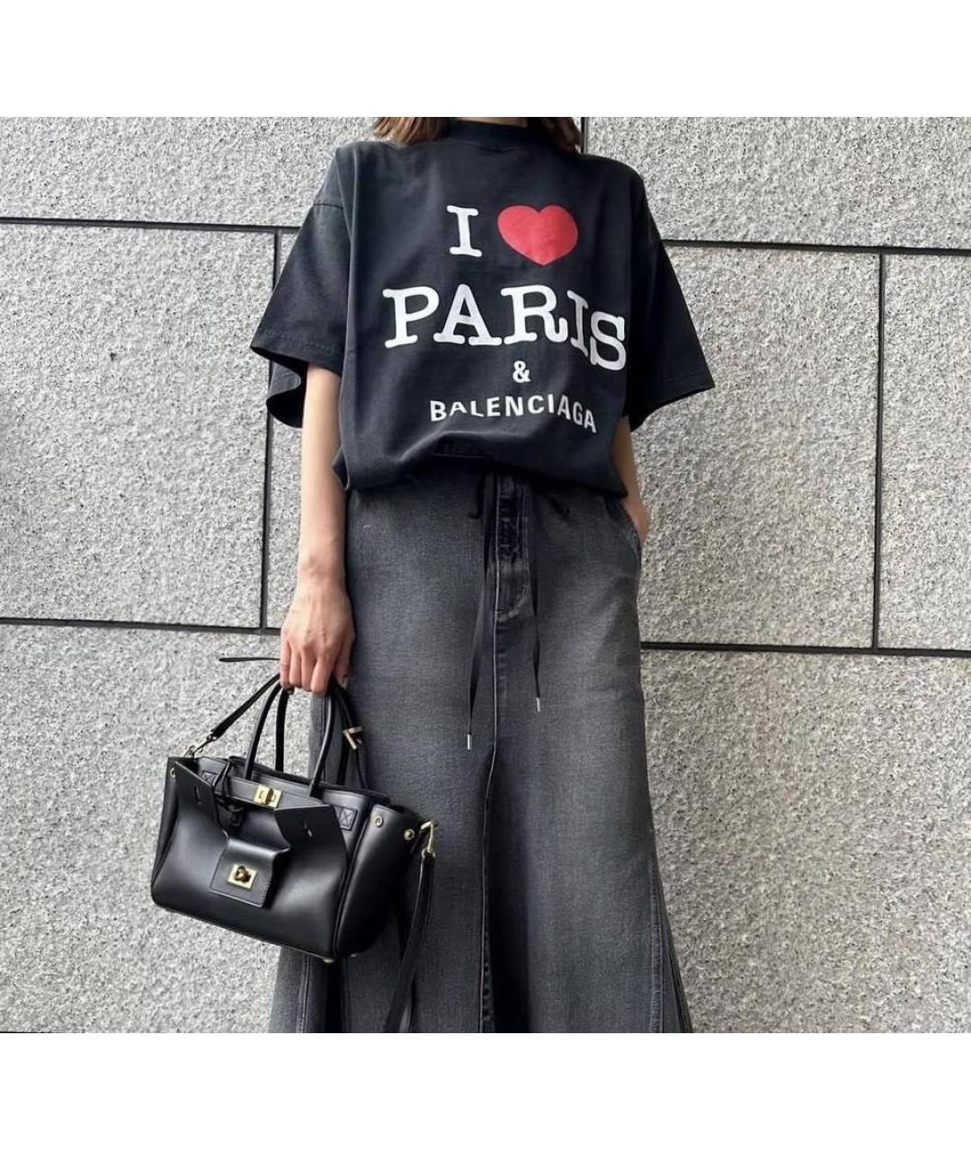 BALENCIAGA Черная футболка, фото 4