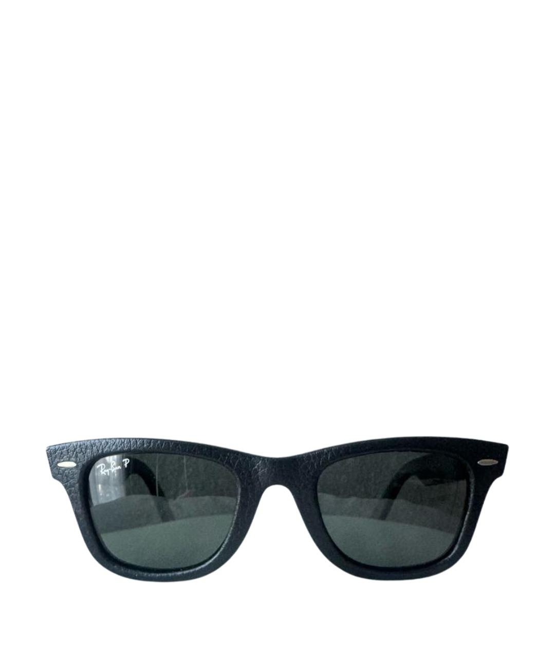 RAY BAN Черные пластиковые солнцезащитные очки, фото 1