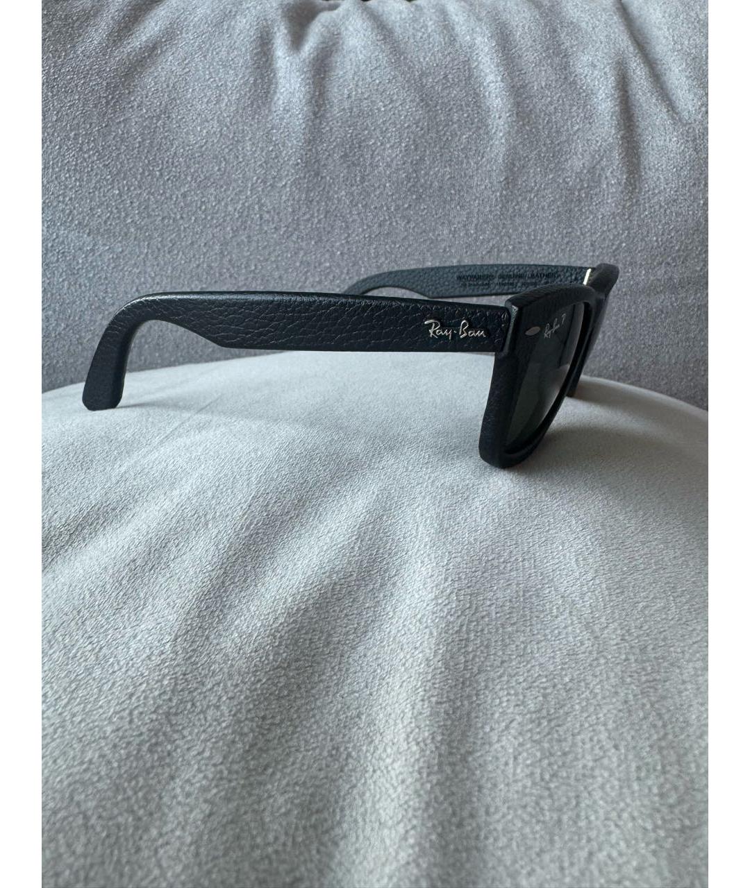 RAY BAN Черные пластиковые солнцезащитные очки, фото 2