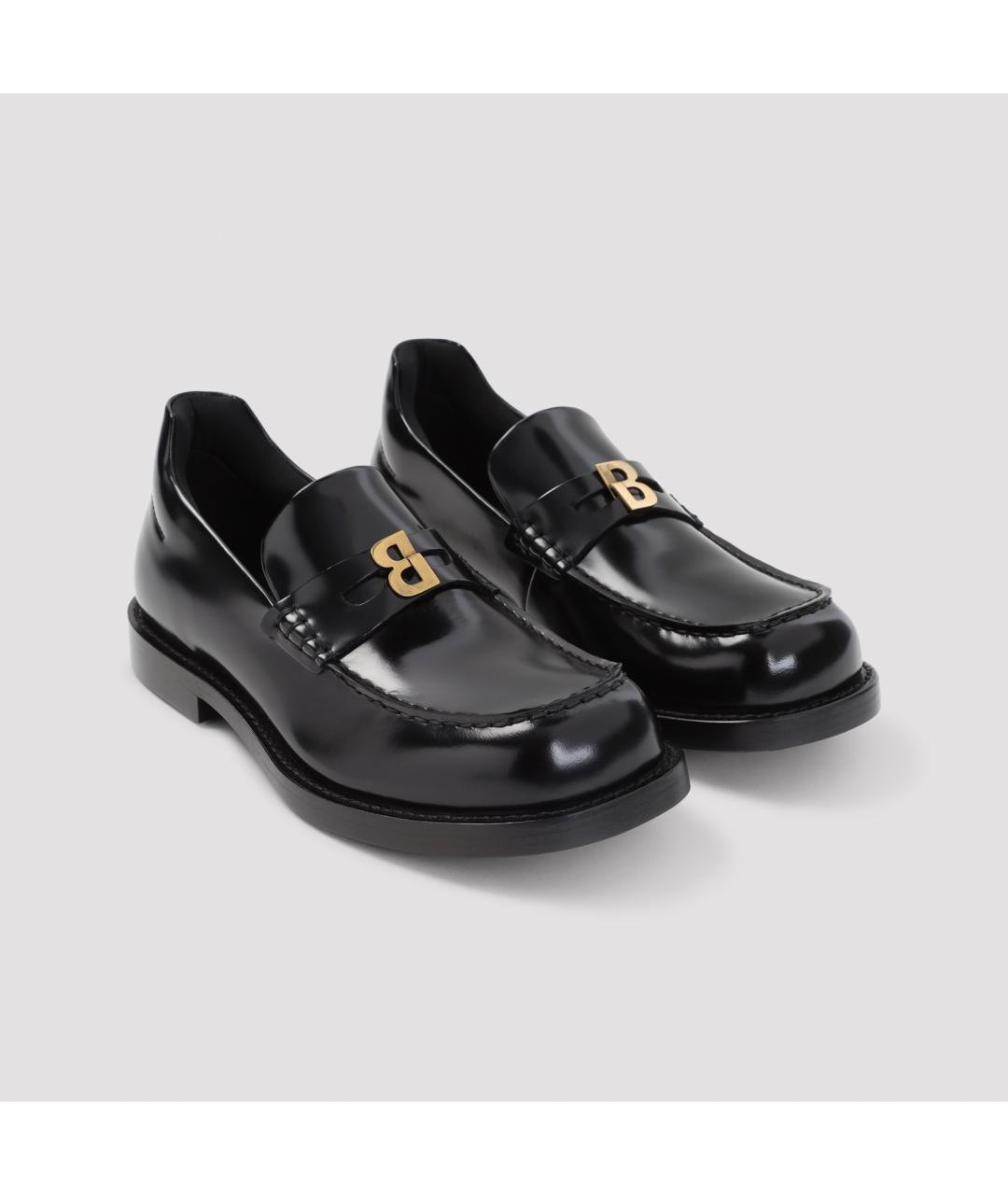 BALENCIAGA Черные кожаные лоферы, фото 4