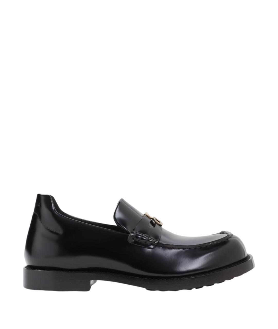 BALENCIAGA Черные кожаные лоферы, фото 1