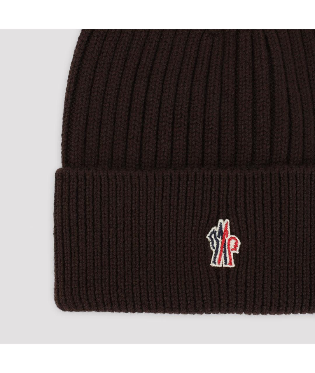 MONCLER GRENOBLE Коричневая шерстяная кепка/бейсболка, фото 3