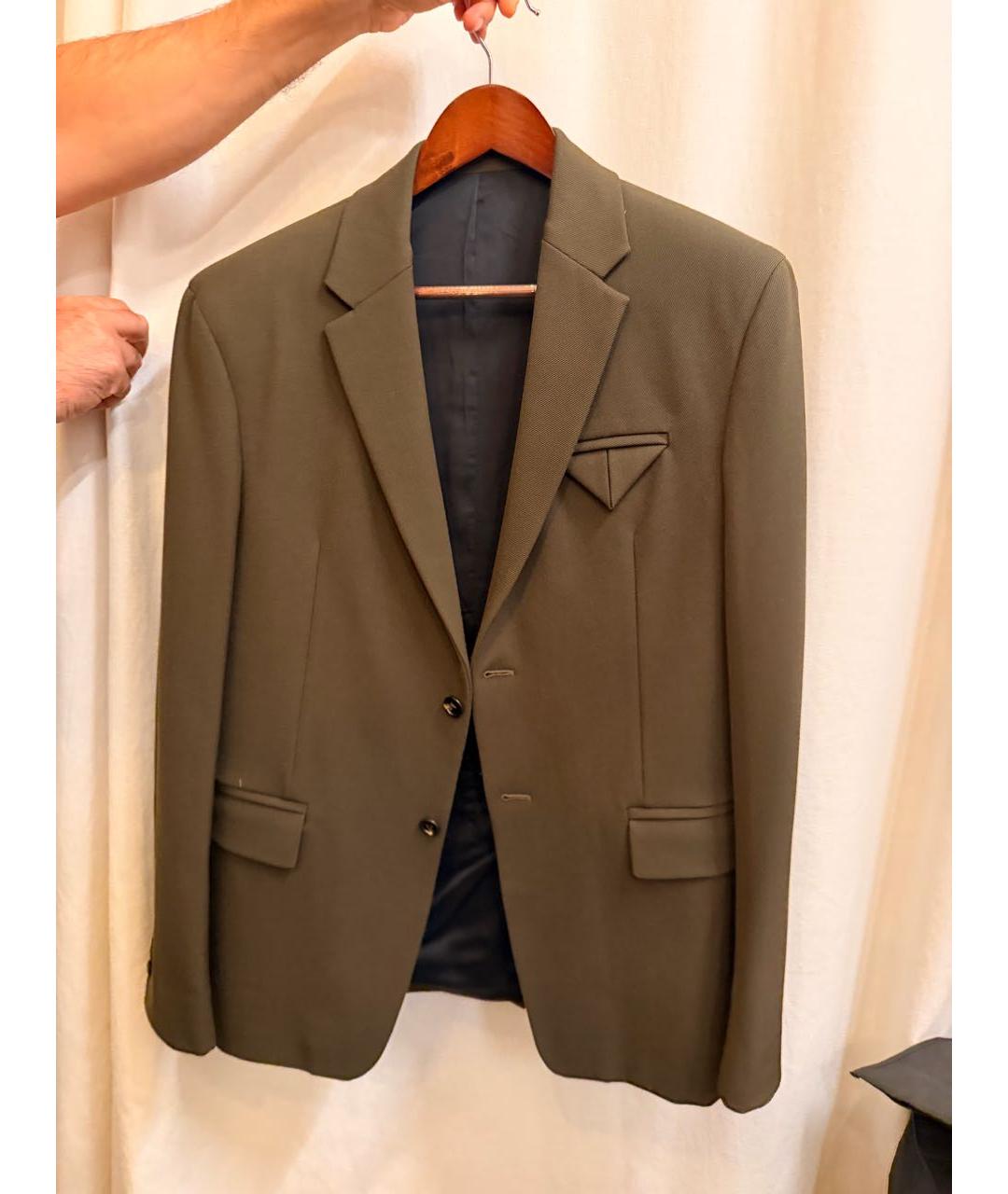 BOTTEGA VENETA Хаки классический костюм, фото 5
