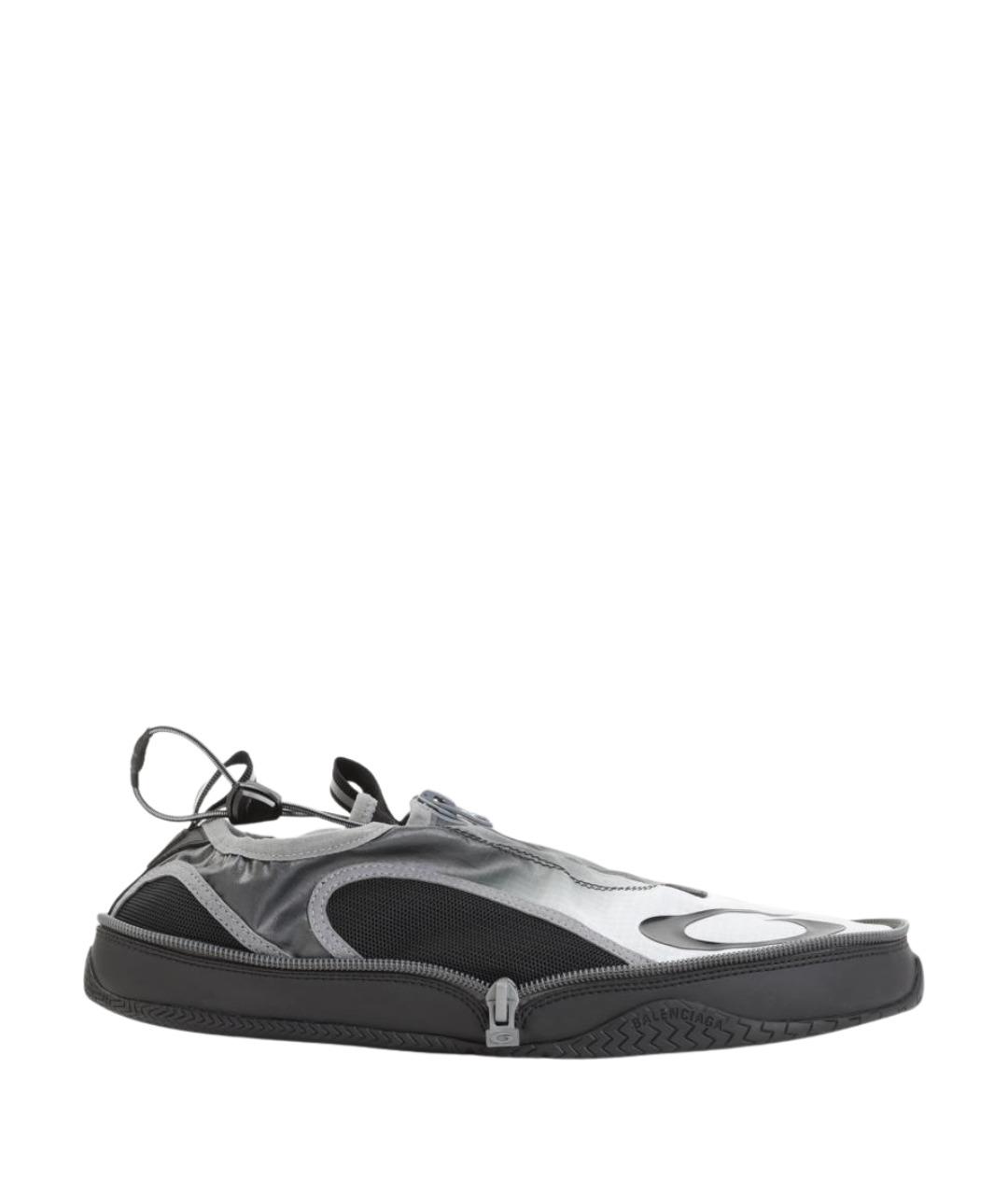 BALENCIAGA Серые текстильные низкие кроссовки / кеды, фото 1