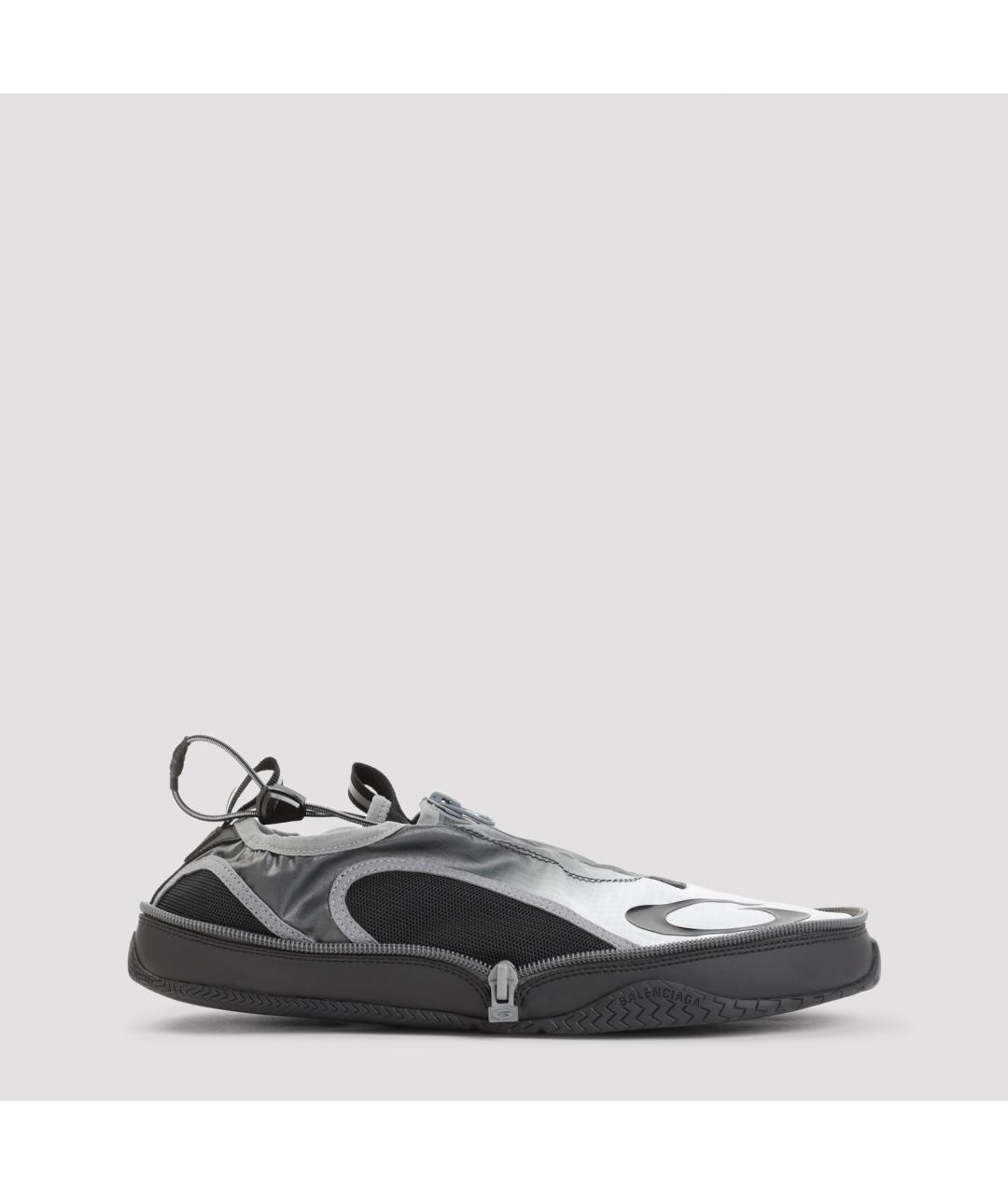 BALENCIAGA Серые текстильные низкие кроссовки / кеды, фото 8