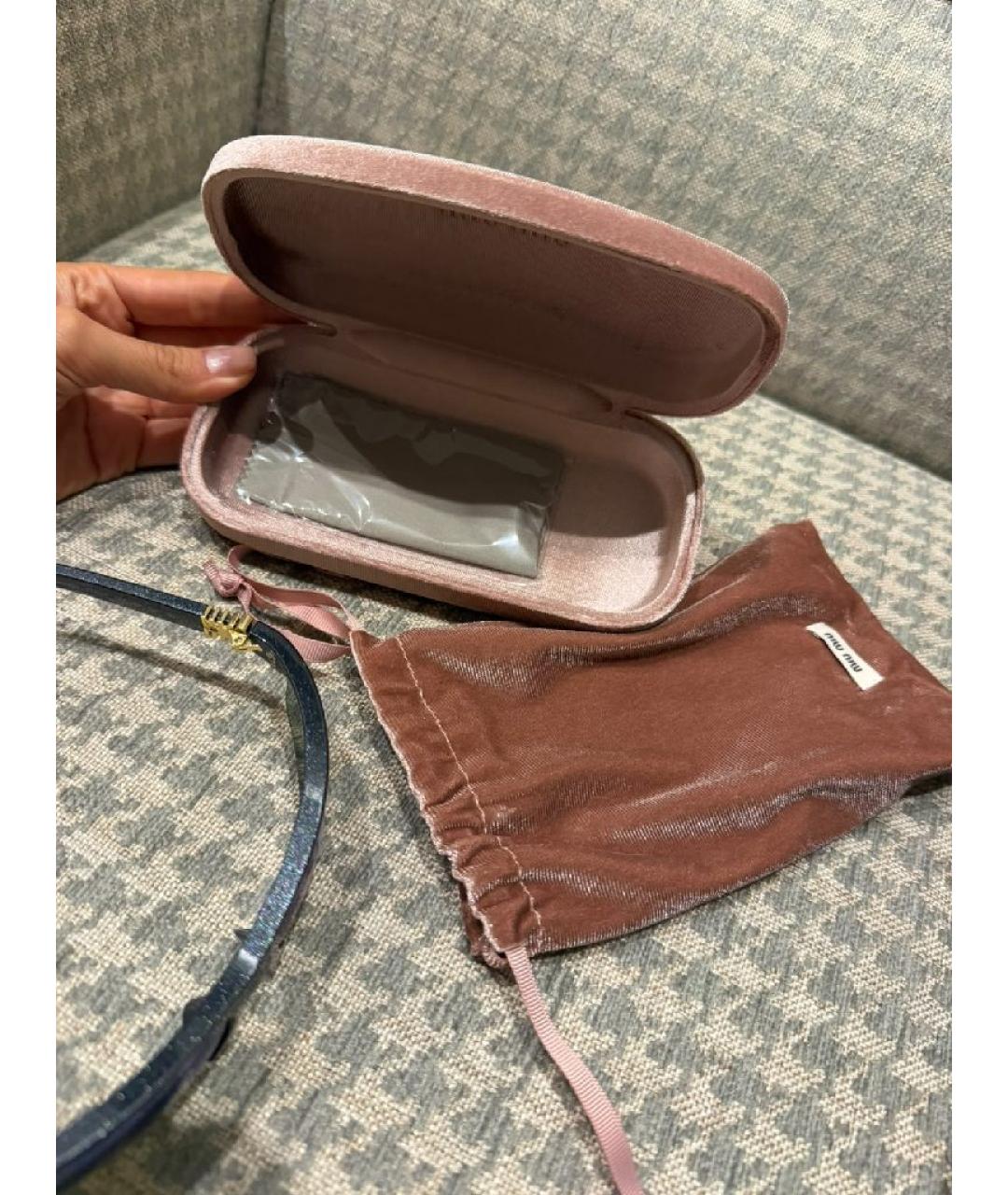 MIU MIU Черные пластиковые солнцезащитные очки, фото 3
