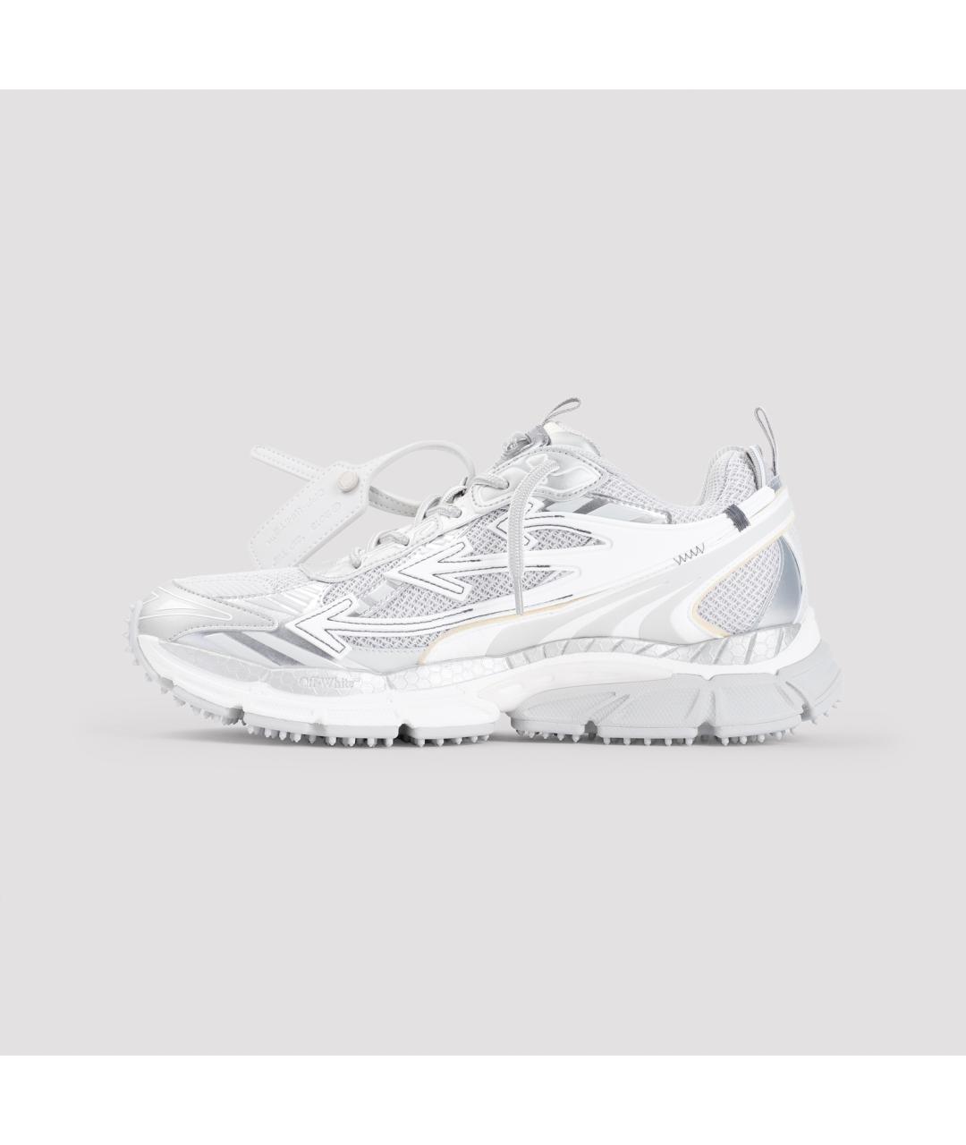 OFF-WHITE Белые текстильные низкие кроссовки / кеды, фото 2