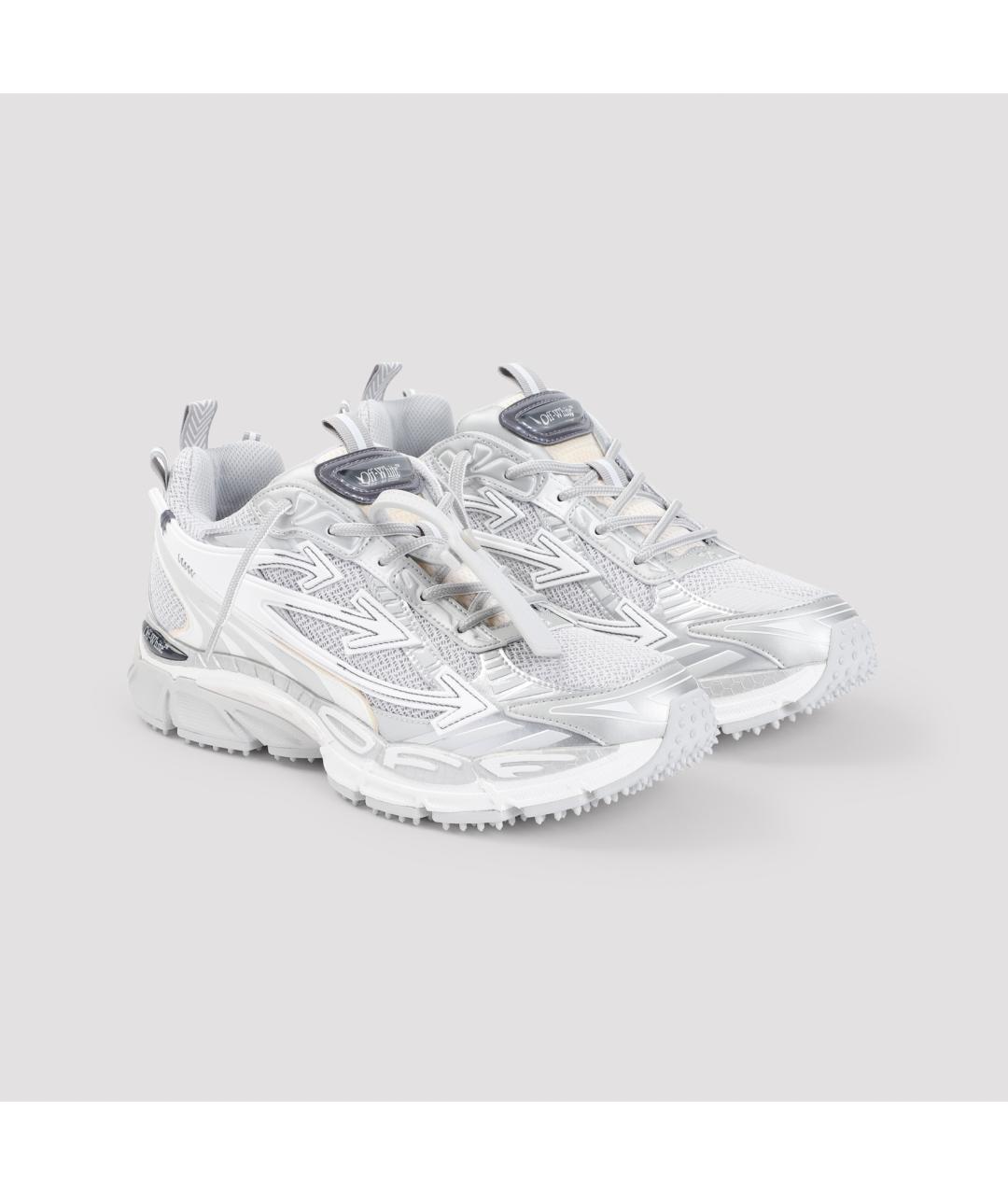 OFF-WHITE Белые текстильные низкие кроссовки / кеды, фото 3