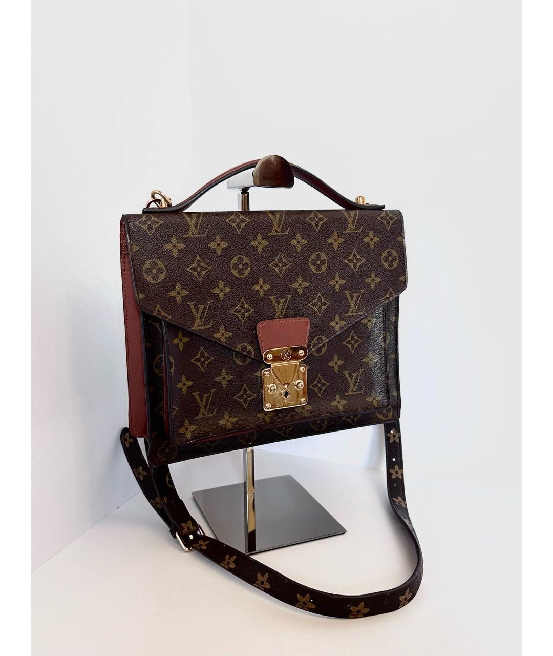LOUIS VUITTON Коричневая сумка через плечо из канвы, фото 4