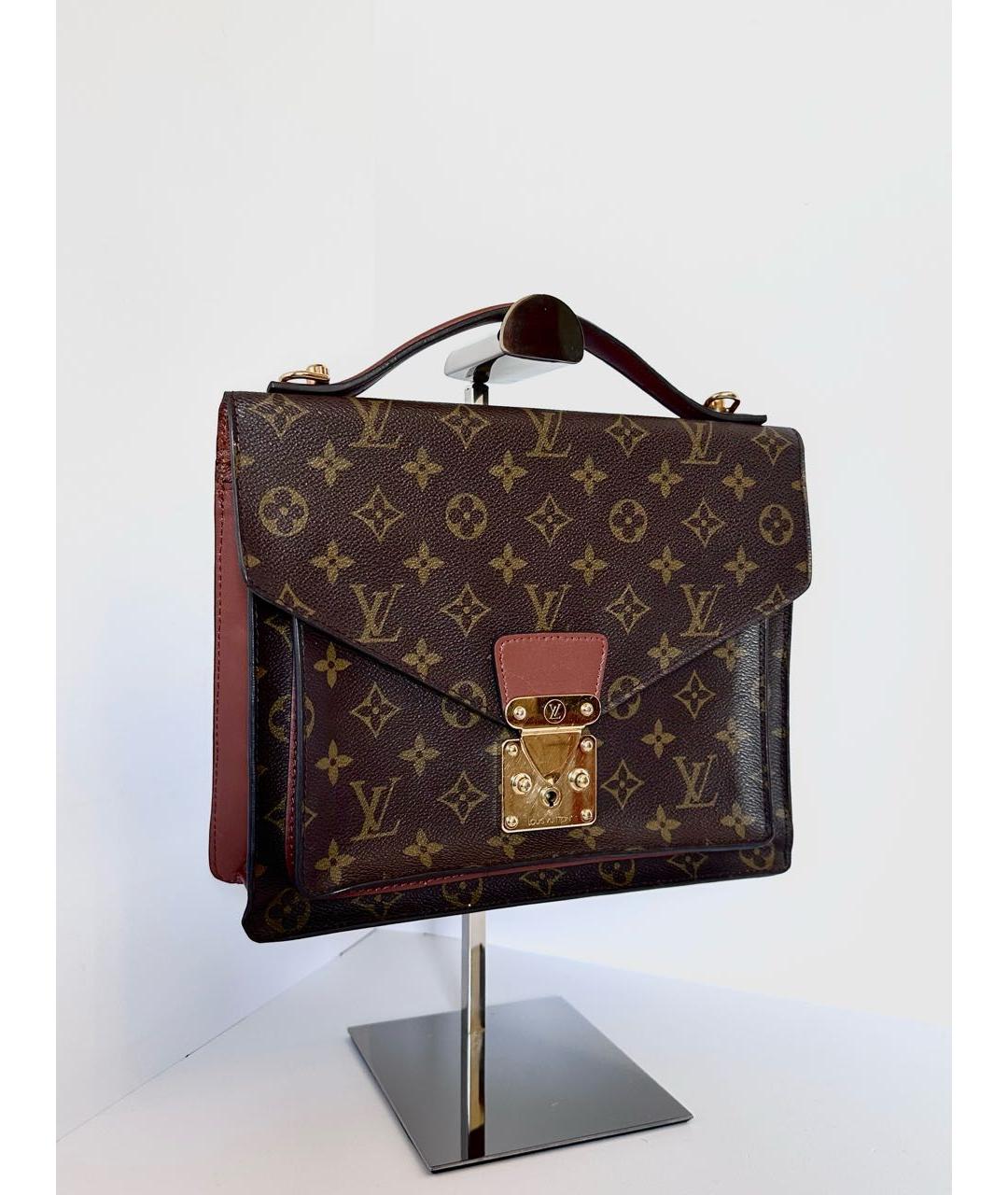 LOUIS VUITTON Коричневая сумка через плечо из канвы, фото 2