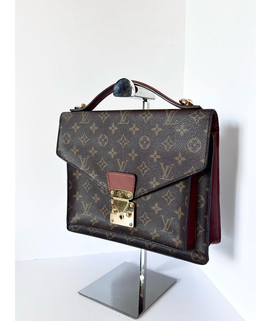 LOUIS VUITTON Коричневая сумка через плечо из канвы, фото 3