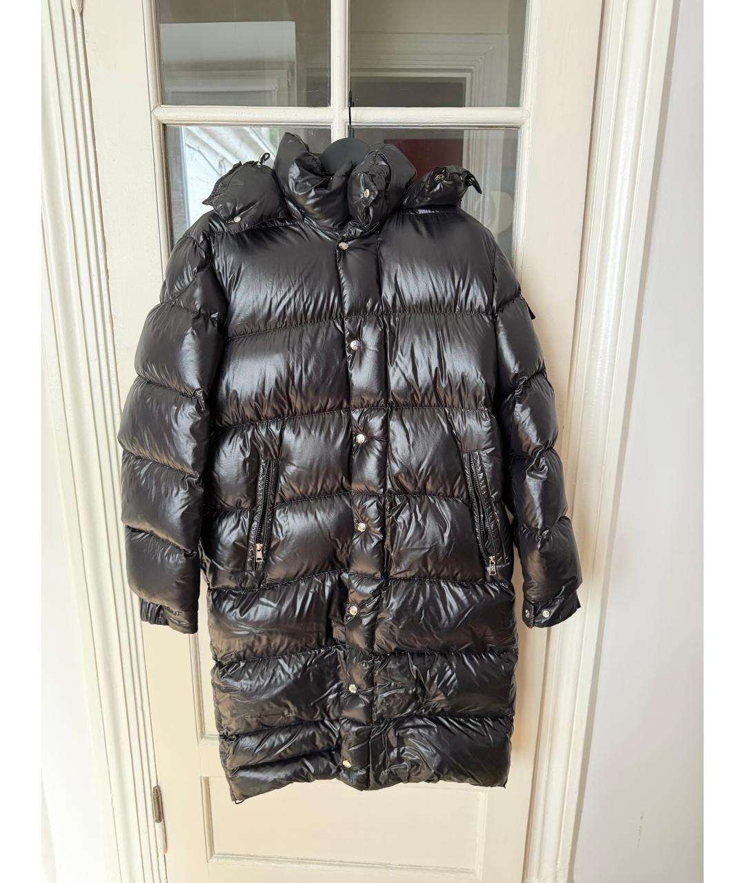 MONCLER Черный нейлоновый пуховик, фото 6