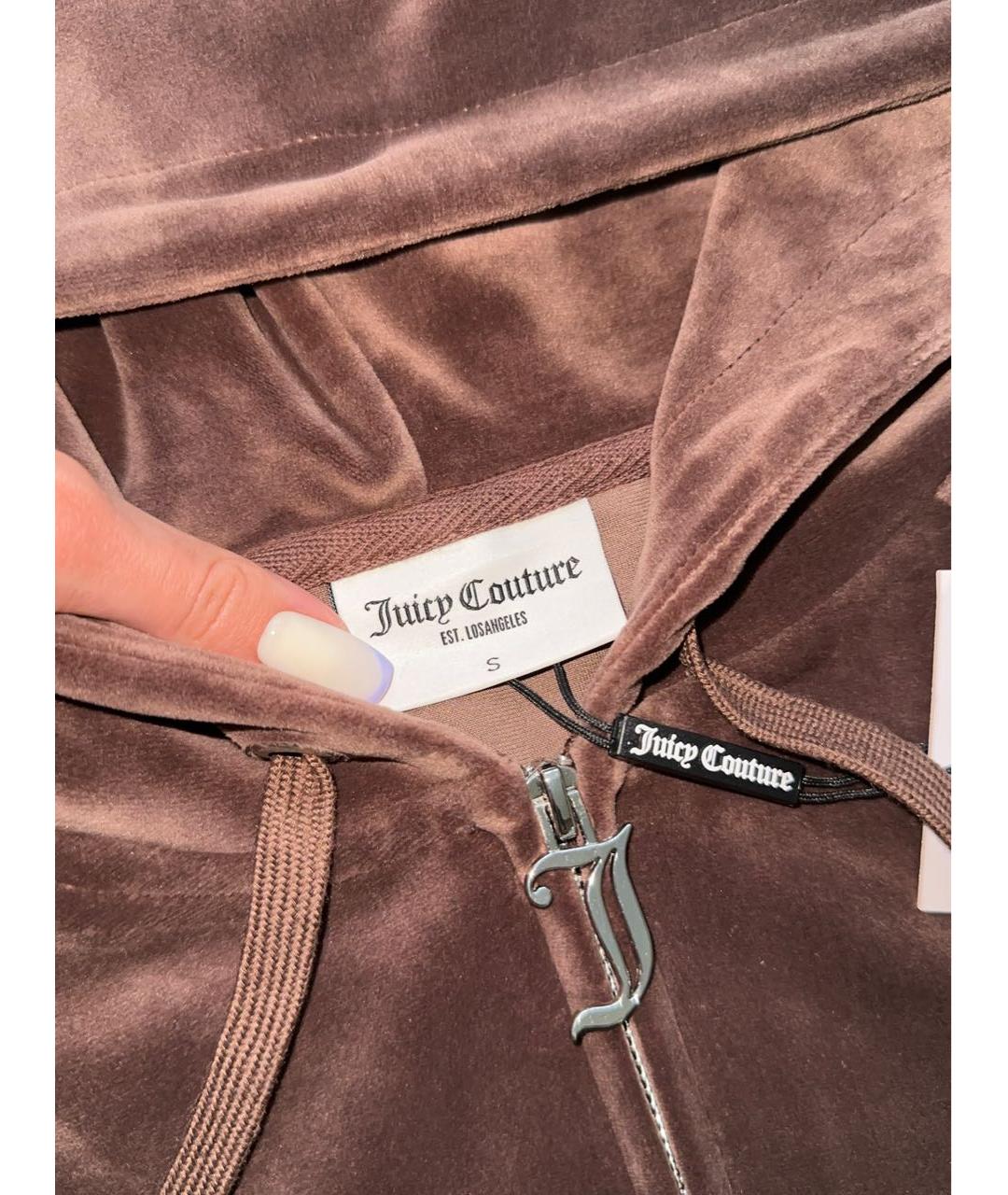 JUICY COUTURE Коричневый велюровый спортивные костюмы, фото 8