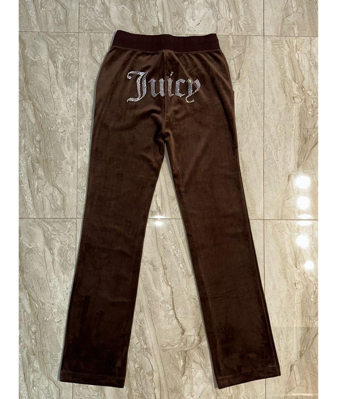 JUICY COUTURE Коричневый велюровый спортивные костюмы, фото 5