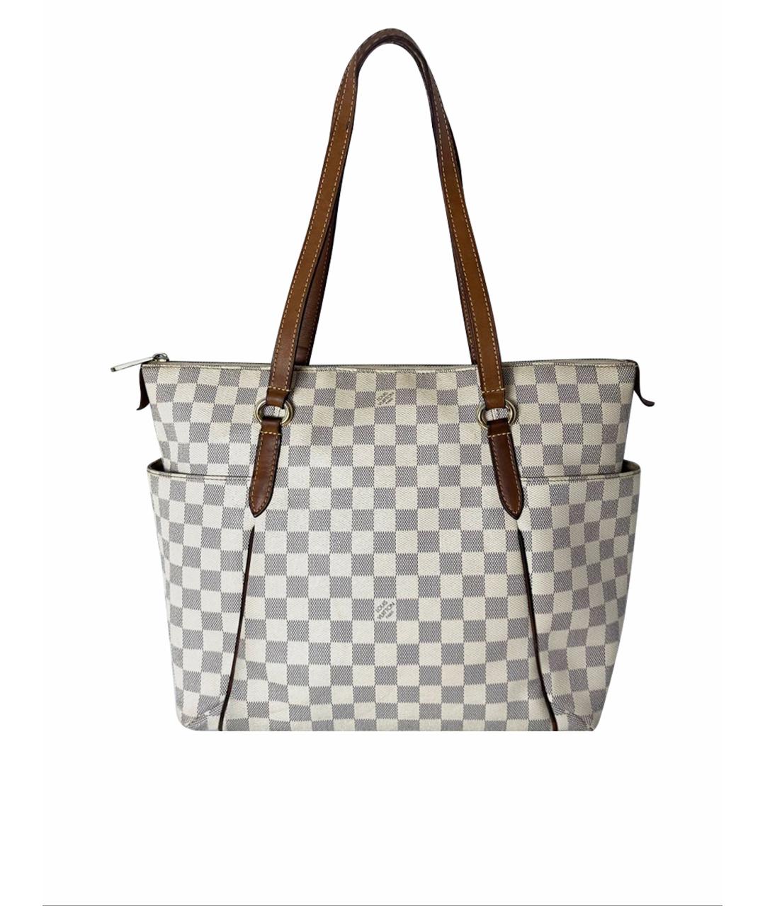 LOUIS VUITTON Белая сумка тоут из канвы, фото 1