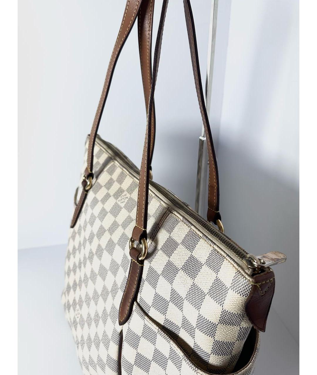 LOUIS VUITTON Белая сумка тоут из канвы, фото 5