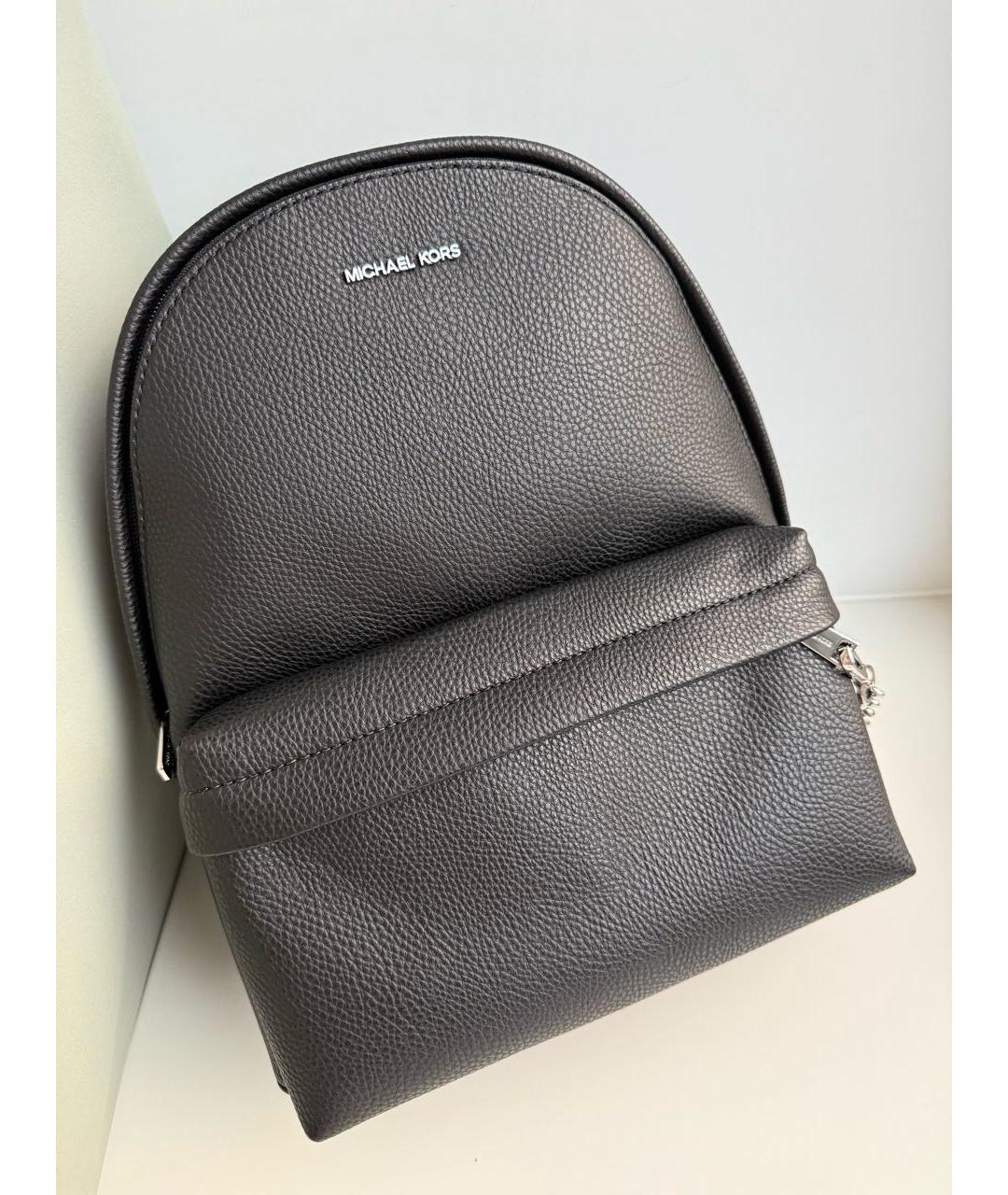 MICHAEL KORS Черный рюкзак из искусственной кожи, фото 5