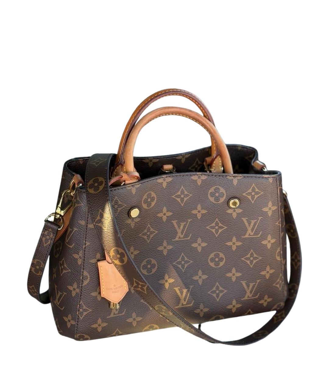 LOUIS VUITTON Коричневая сумка с короткими ручками из канвы, фото 1